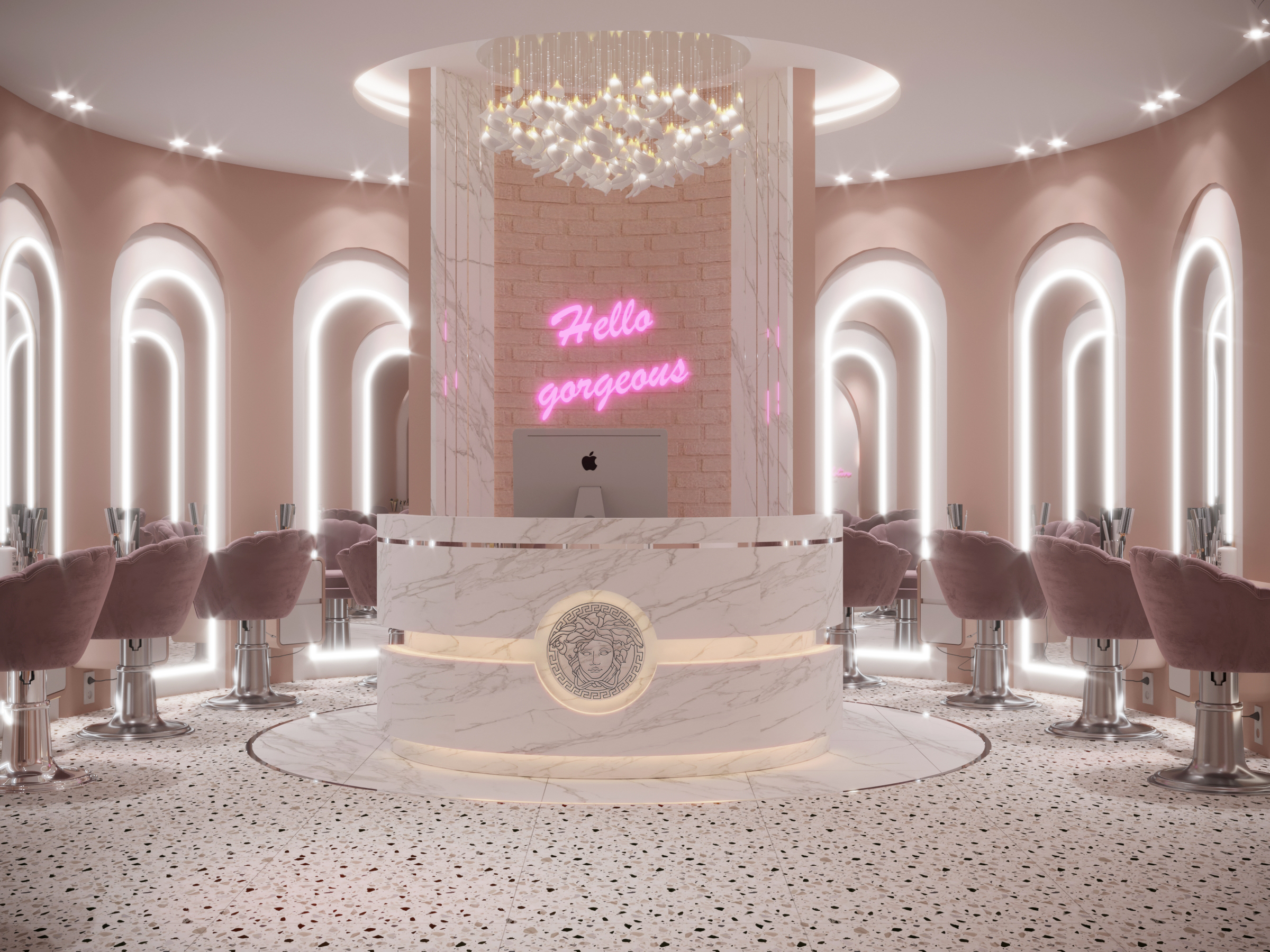 Beauty Salons interior design in dubai
