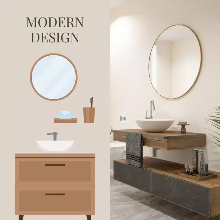 Mixed-style bathroom design