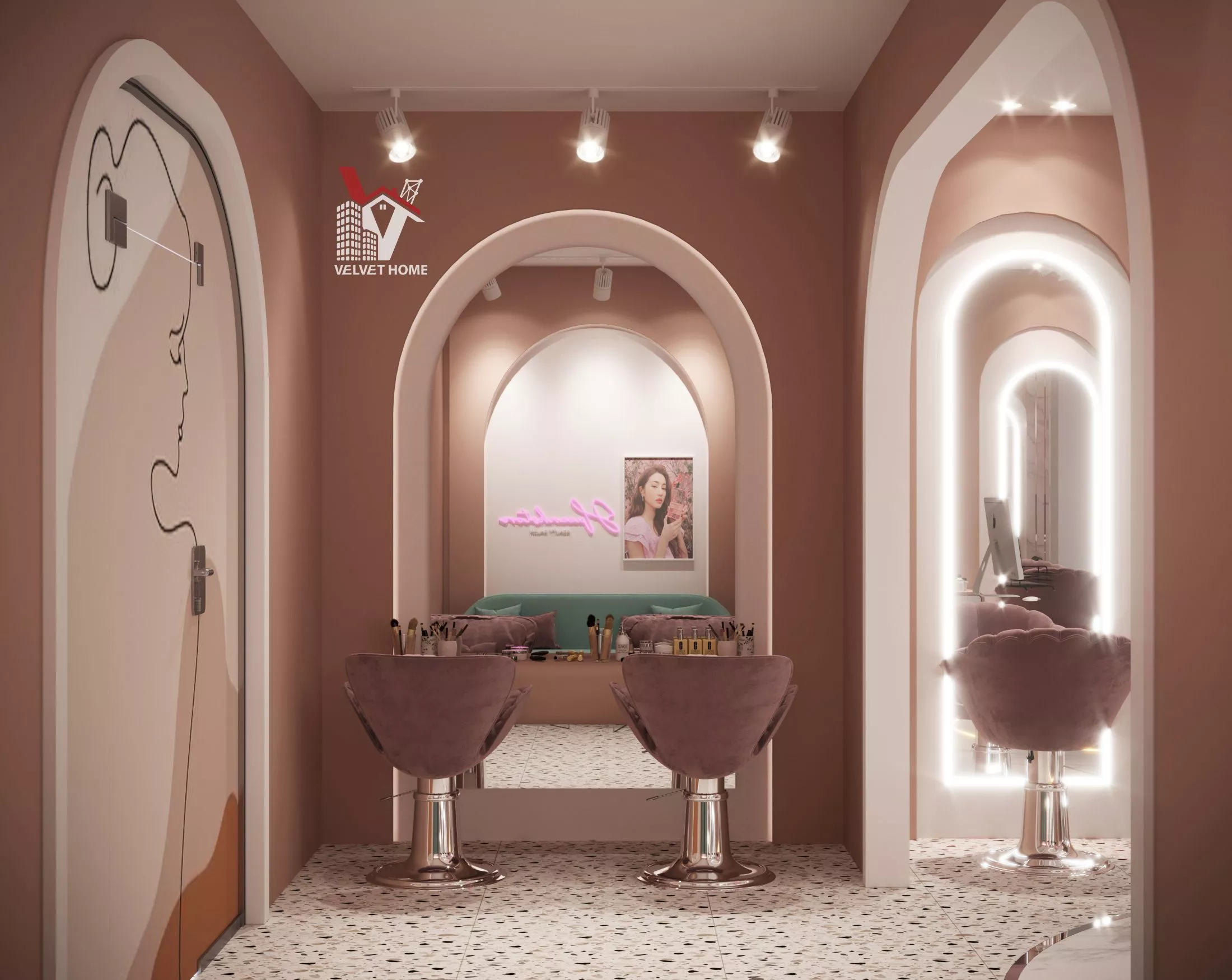 beauty salon decor