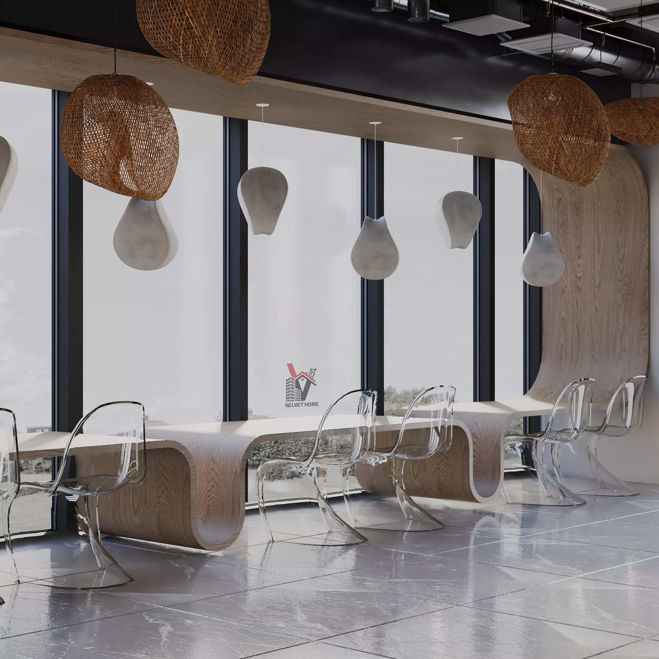 interior design for cafe shop 