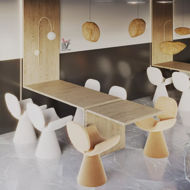 Interior designer for cafe creating a cozy and functional coffee shop space