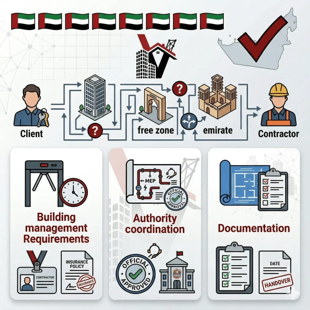 Office fit-out project in Dubai