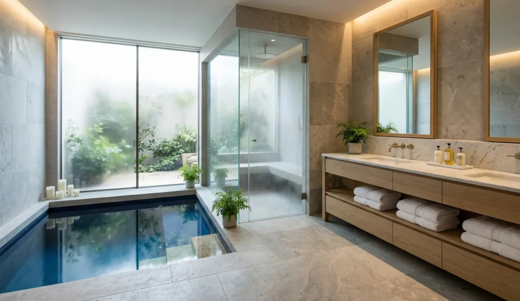 villa interior design Spa-Inspired Bathrooms