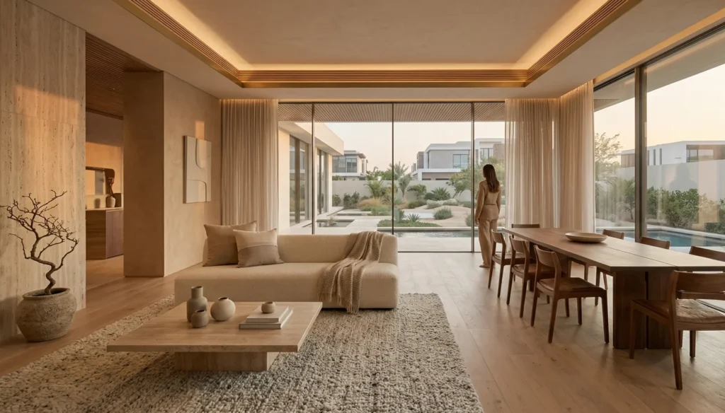 Villa interior finishes and materials in Dubai